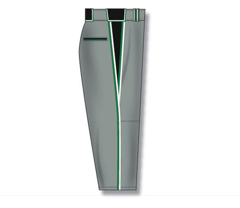 Athletic Knit Custom Made Pro Style Baseball Pant with V-Pattern Insert and Braided Side Trim (BA655)